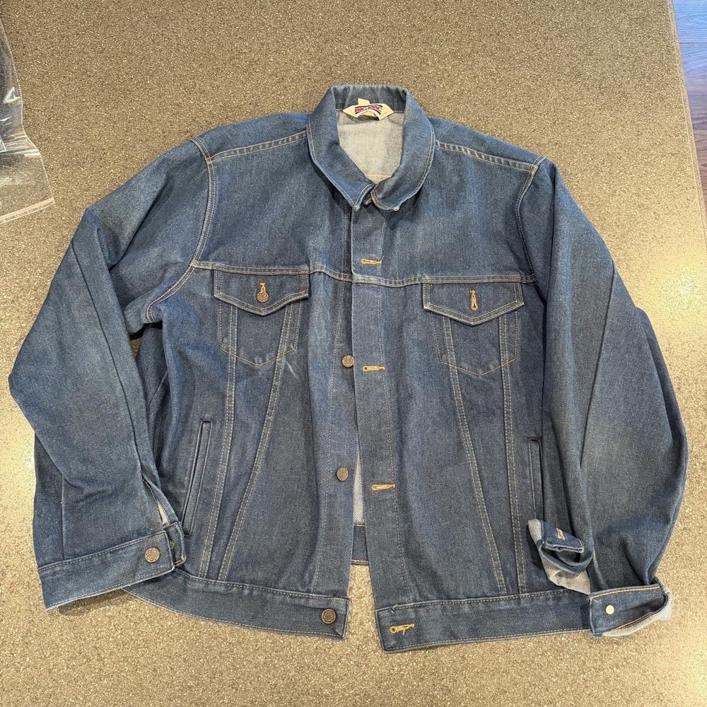 Big Mac Denim Trucker Jacket Vintage 80s JCPenney‎ Made In USA XL